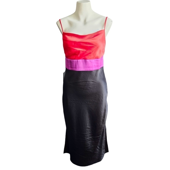 Express Dress Womens Small Black Red Purple Slip Dress Dark Romantic Vamp Y2K - Picture 1 of 12
